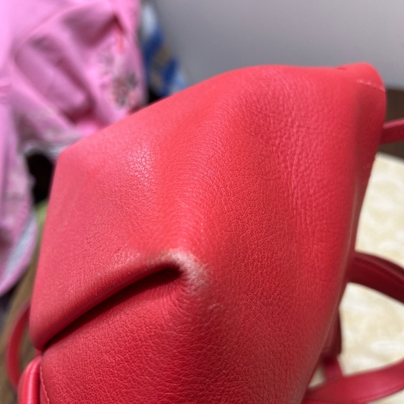 Mansur Gavriel Red Pebbled Leather Tote - Picture 5 of 10